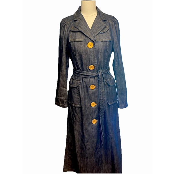 Marc Jacobs Jackets & Blazers - Marc Jacobs Runaway Collection Denim Long Coat Size M Rinse Jean Rare Orig.$428